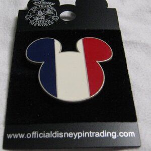 Disney France Flag Mickey Mouse Head Ears 2006 Blue White Red Stripe